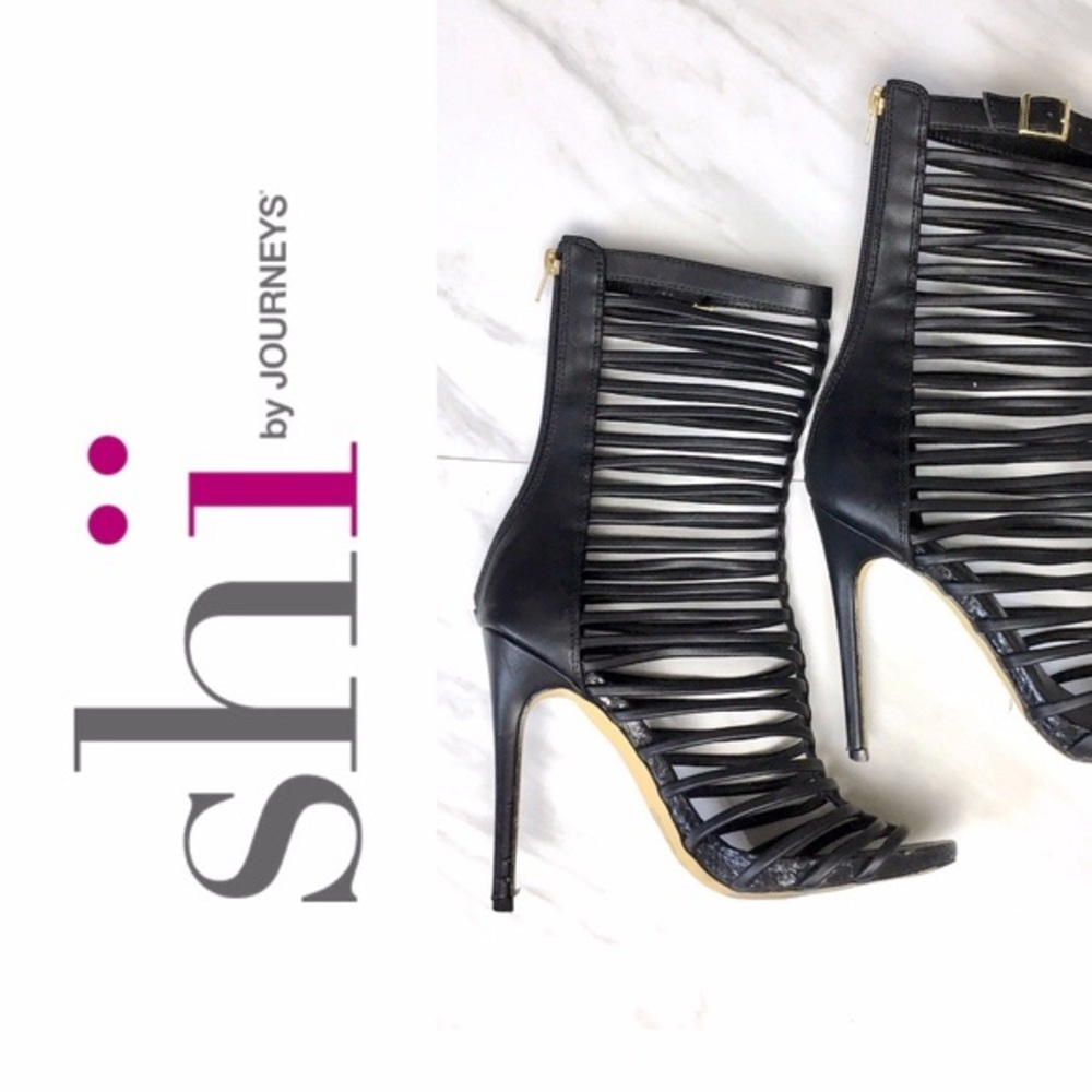 Black Caged Gladiator Heel